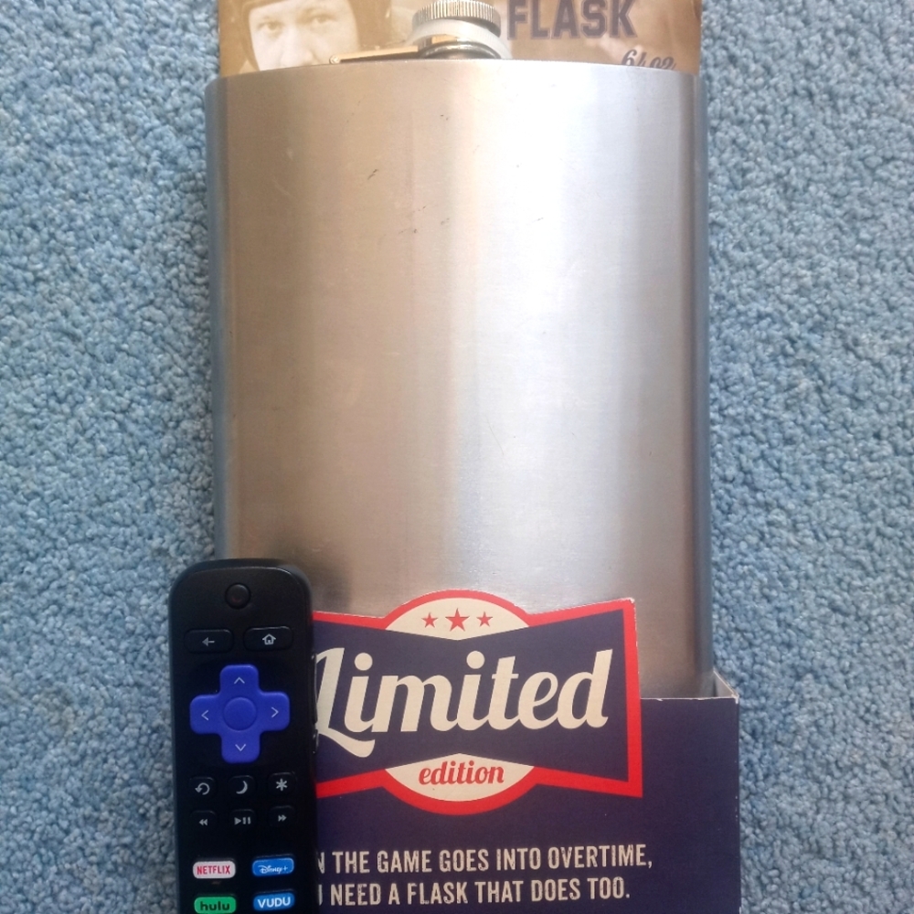 Huge! 64oz flask. Ready to be customized